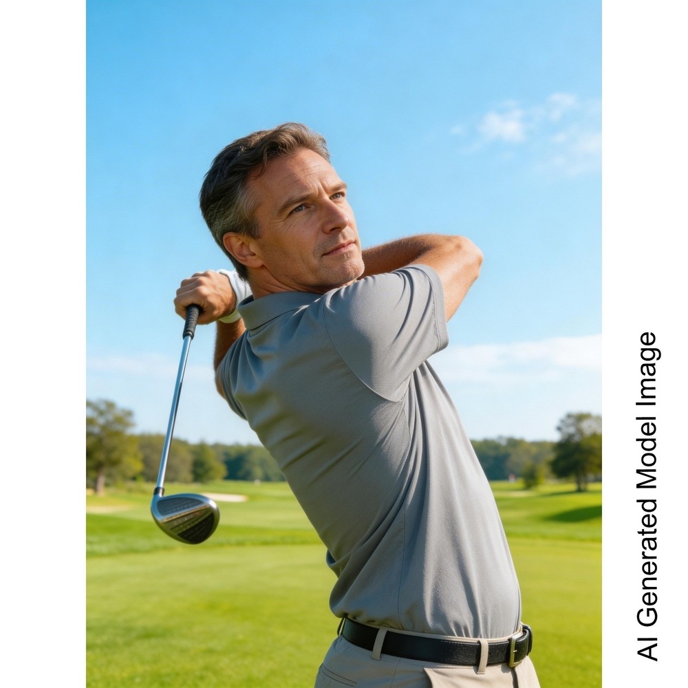UltraClub Platinum Performance Mens Polo Shirt Grey Short Sleeve Golf Top M